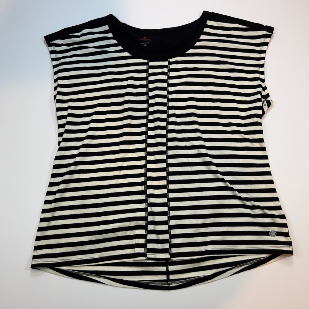 Striped Black and White Women's Top